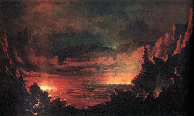 Jules Tavernier Kilauea Caldera oil painting image